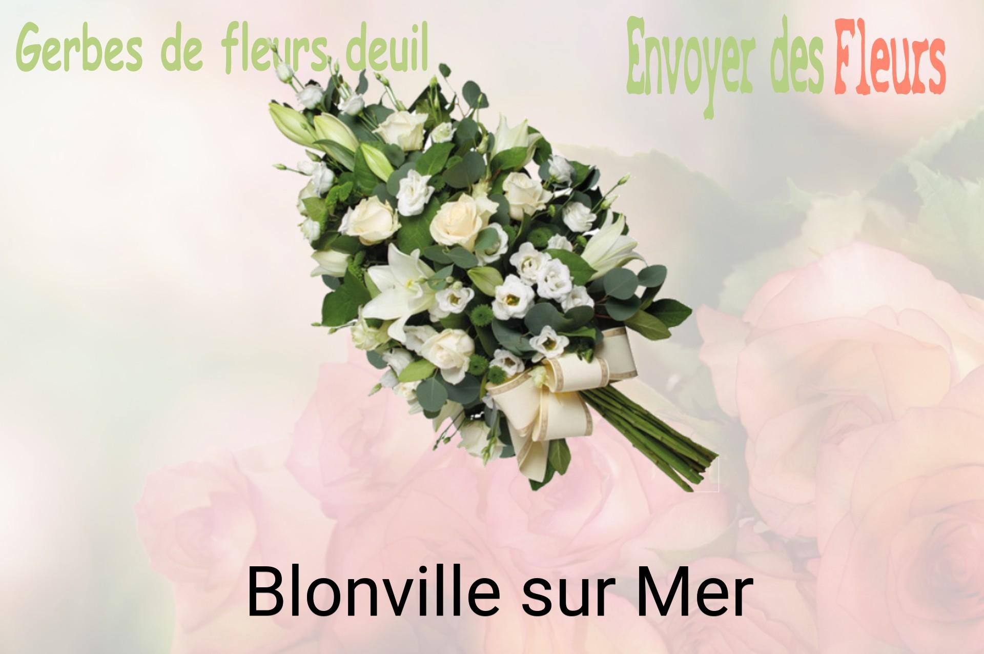 Gerbe de fleurs de deuil livrée à Blonville-sur-Mer
